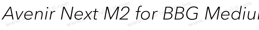 Avenir Next M2 for BBG Medium字体转换